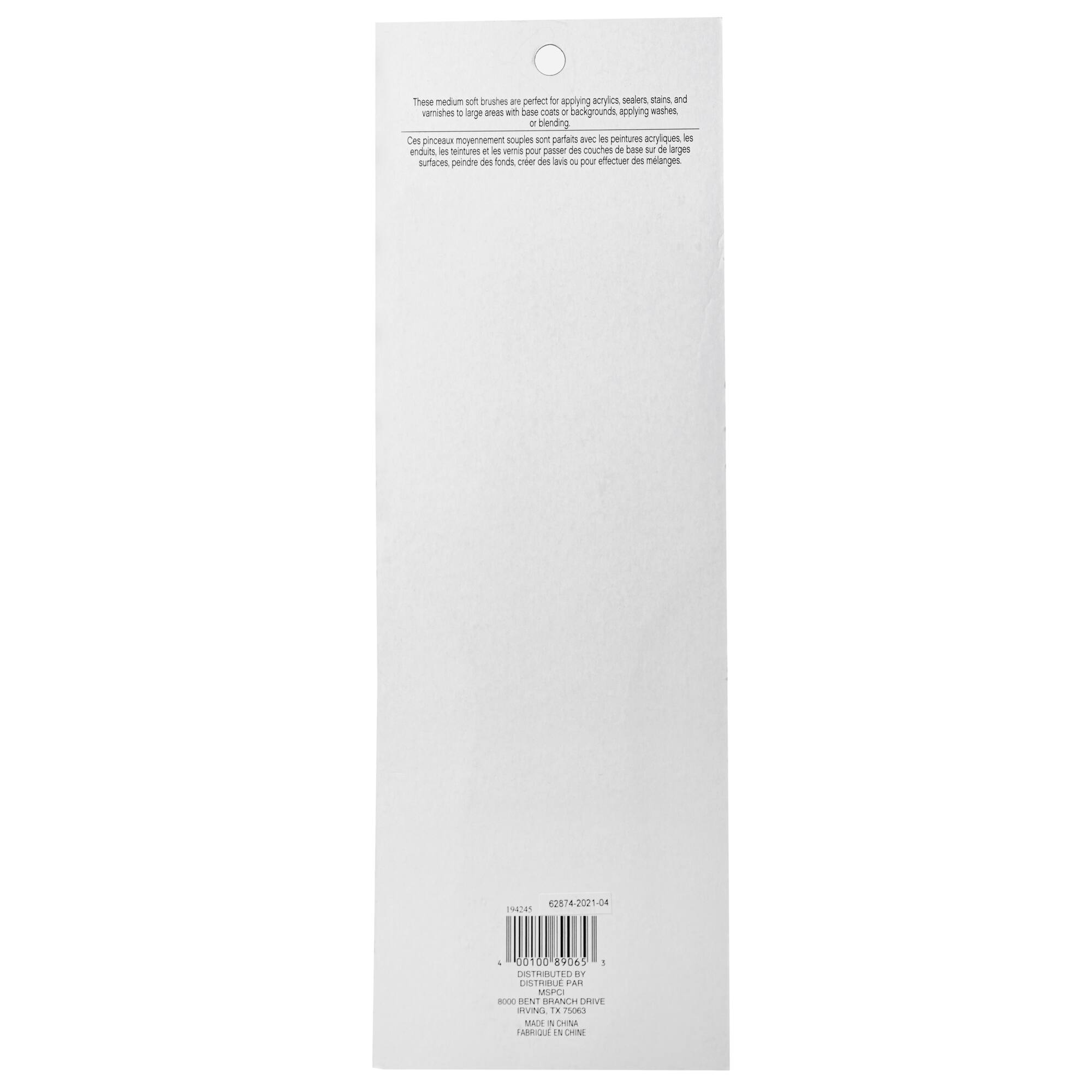 12 Packs: 3 ct. (36 total) Gold Taklon Large Area Angular Brush Pack by Craft Smart®